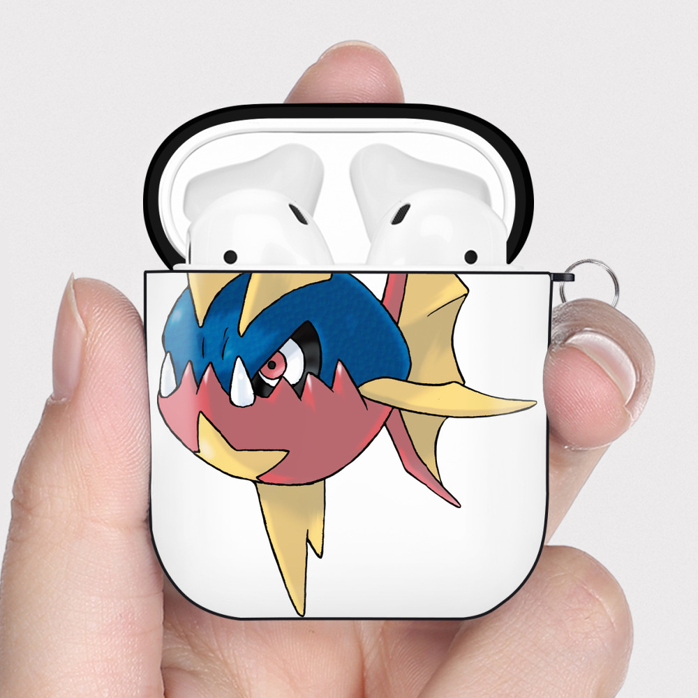 （画像用） ポケットモンスター Pokémon AirPods 第2世代保護ケース ハードシェル ブラック 耐衝撃・防指紋・カラビナ付き