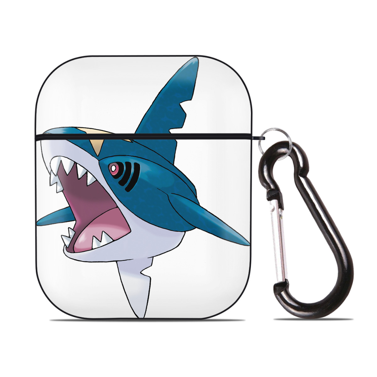 （画像用） ポケットモンスター Pokémon AirPods 第2世代保護ケース ハードシェル ブラック 耐衝撃・防指紋・カラビナ付き