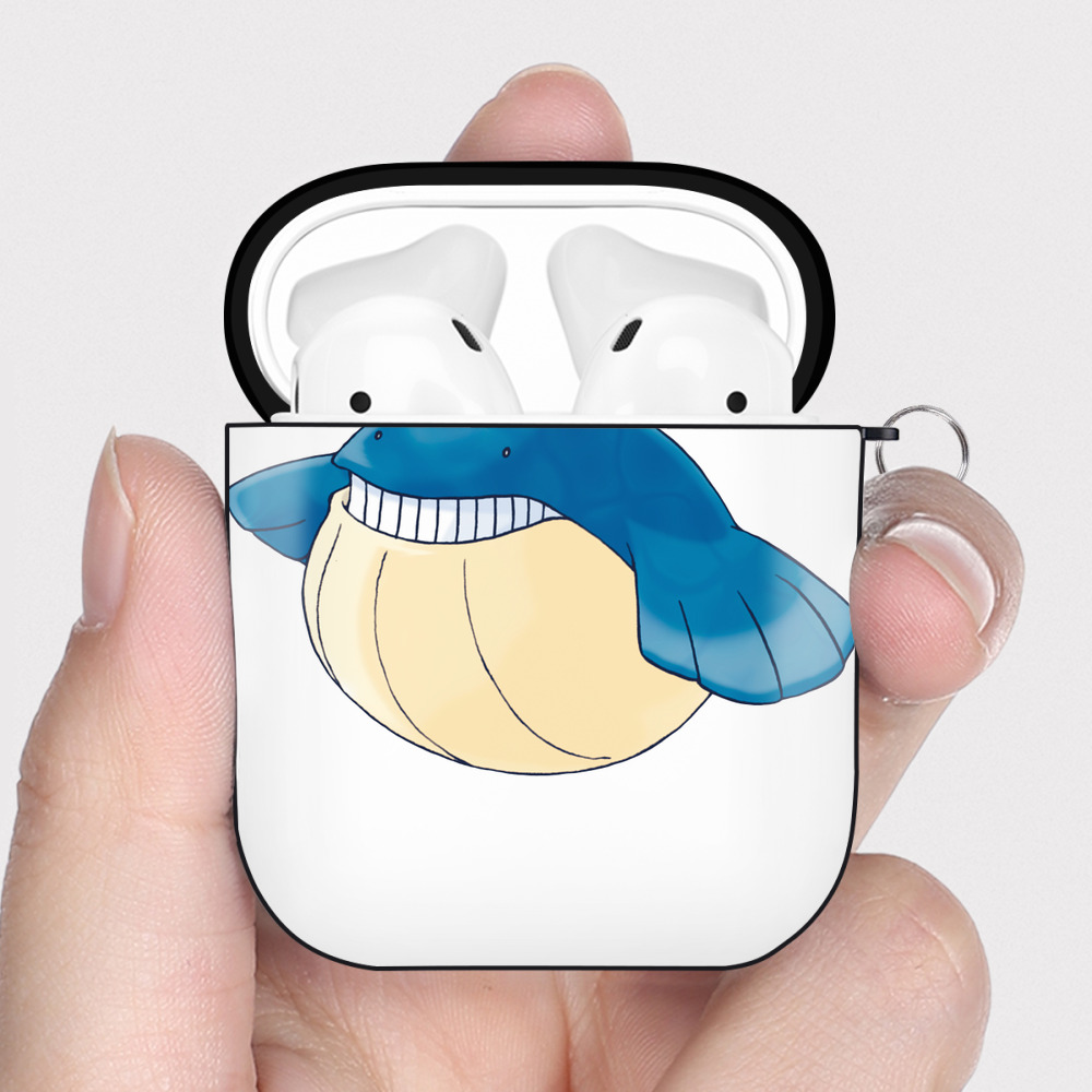 （画像用） ポケットモンスター Pokémon AirPods 第2世代保護ケース ハードシェル ブラック 耐衝撃・防指紋・カラビナ付き