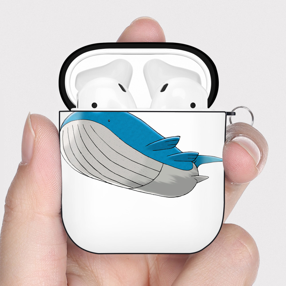 （画像用） ポケットモンスター Pokémon AirPods 第2世代保護ケース ハードシェル ブラック 耐衝撃・防指紋・カラビナ付き