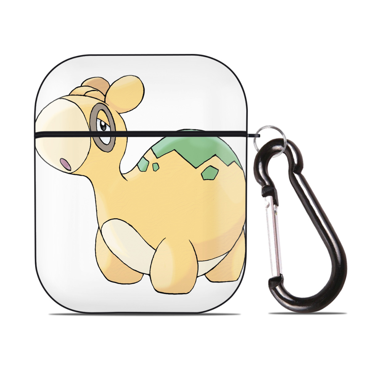 （画像用） ポケットモンスター Pokémon AirPods 第2世代保護ケース ハードシェル ブラック 耐衝撃・防指紋・カラビナ付き