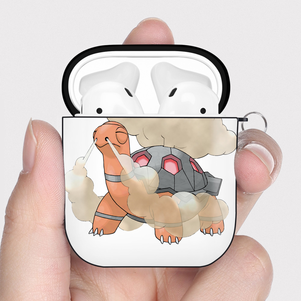 （画像用） ポケットモンスター Pokémon AirPods 第2世代保護ケース ハードシェル ブラック 耐衝撃・防指紋・カラビナ付き