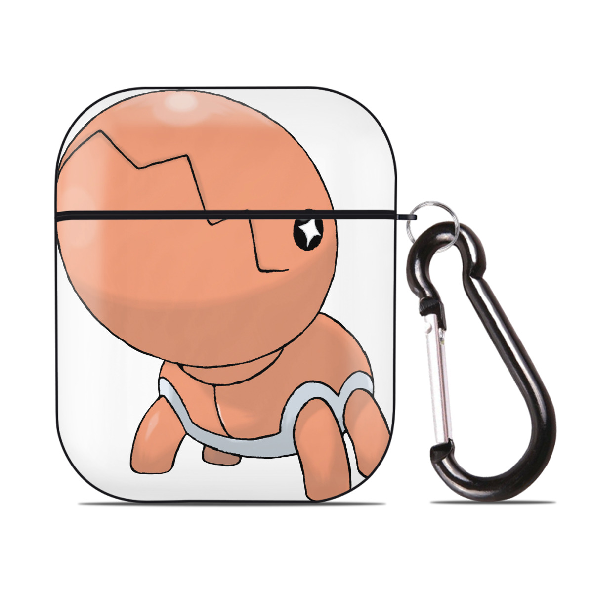 （画像用） ポケットモンスター Pokémon AirPods 第2世代保護ケース ハードシェル ブラック 耐衝撃・防指紋・カラビナ付き