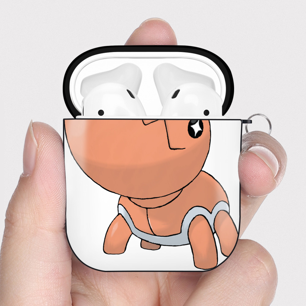 （画像用） ポケットモンスター Pokémon AirPods 第2世代保護ケース ハードシェル ブラック 耐衝撃・防指紋・カラビナ付き