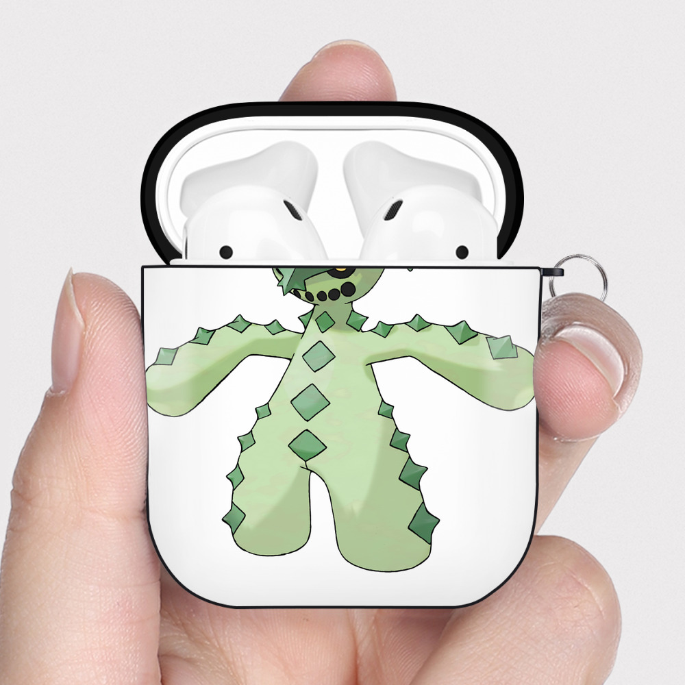 （画像用） ポケットモンスター Pokémon AirPods 第2世代保護ケース ハードシェル ブラック 耐衝撃・防指紋・カラビナ付き