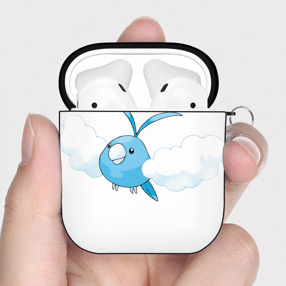 （画像用） ポケットモンスター Pokémon AirPods 第2世代保護ケース ハードシェル ブラック 耐衝撃・防指紋・カラビナ付き