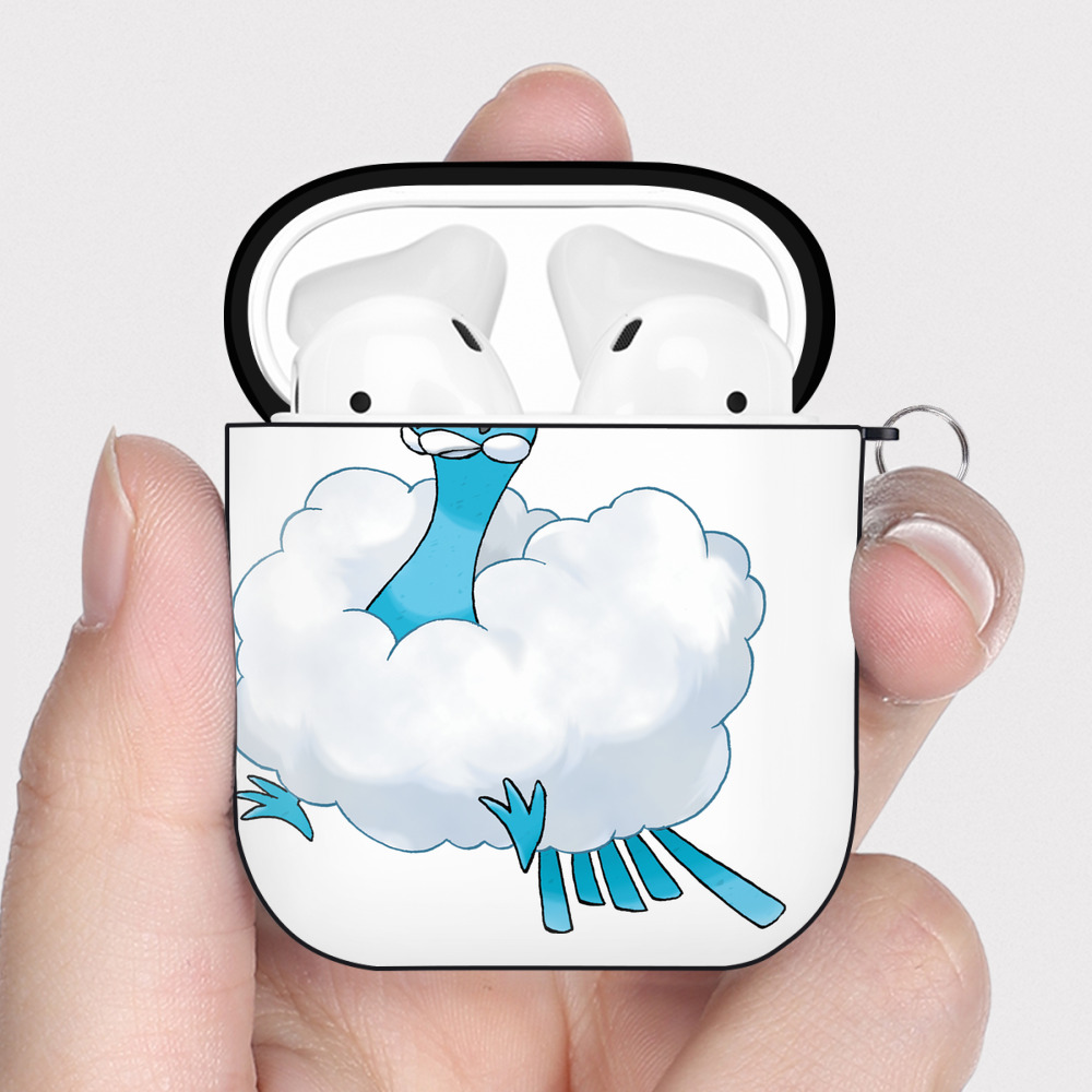 （画像用） ポケットモンスター Pokémon AirPods 第2世代保護ケース ハードシェル ブラック 耐衝撃・防指紋・カラビナ付き