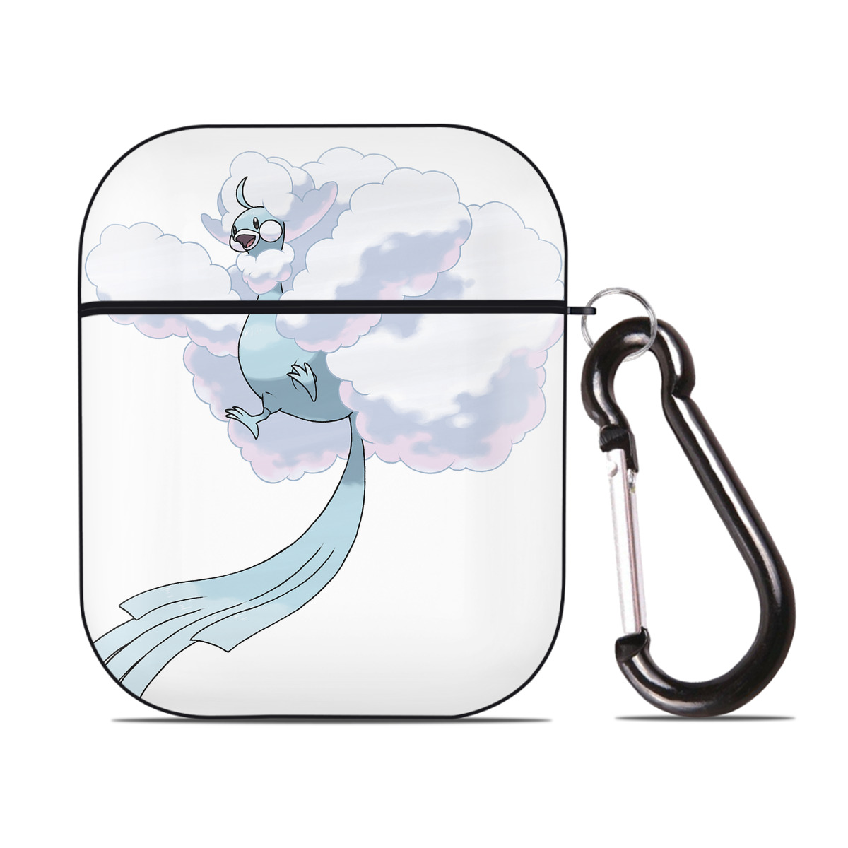 （画像用） ポケットモンスター Pokémon AirPods 第2世代保護ケース ハードシェル ブラック 耐衝撃・防指紋・カラビナ付き