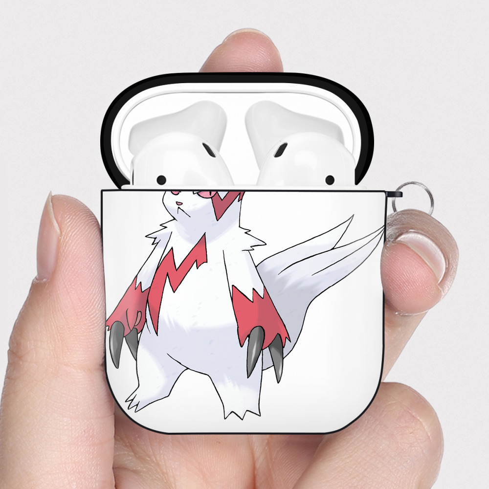 （画像用） ポケットモンスター Pokémon AirPods 第2世代保護ケース ハードシェル ブラック 耐衝撃・防指紋・カラビナ付き
