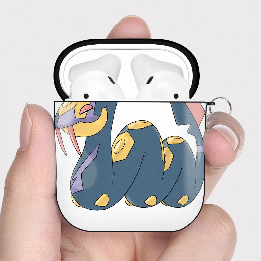（画像用） ポケットモンスター Pokémon AirPods 第2世代保護ケース ハードシェル ブラック 耐衝撃・防指紋・カラビナ付き