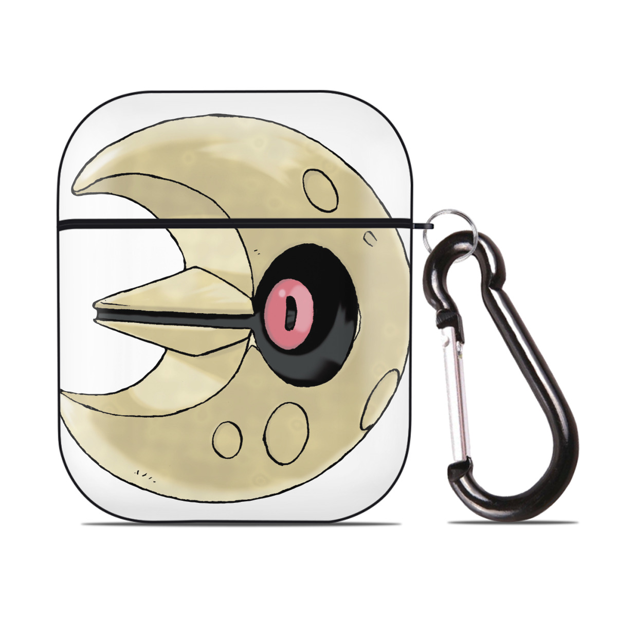 （画像用） ポケットモンスター Pokémon AirPods 第2世代保護ケース ハードシェル ブラック 耐衝撃・防指紋・カラビナ付き