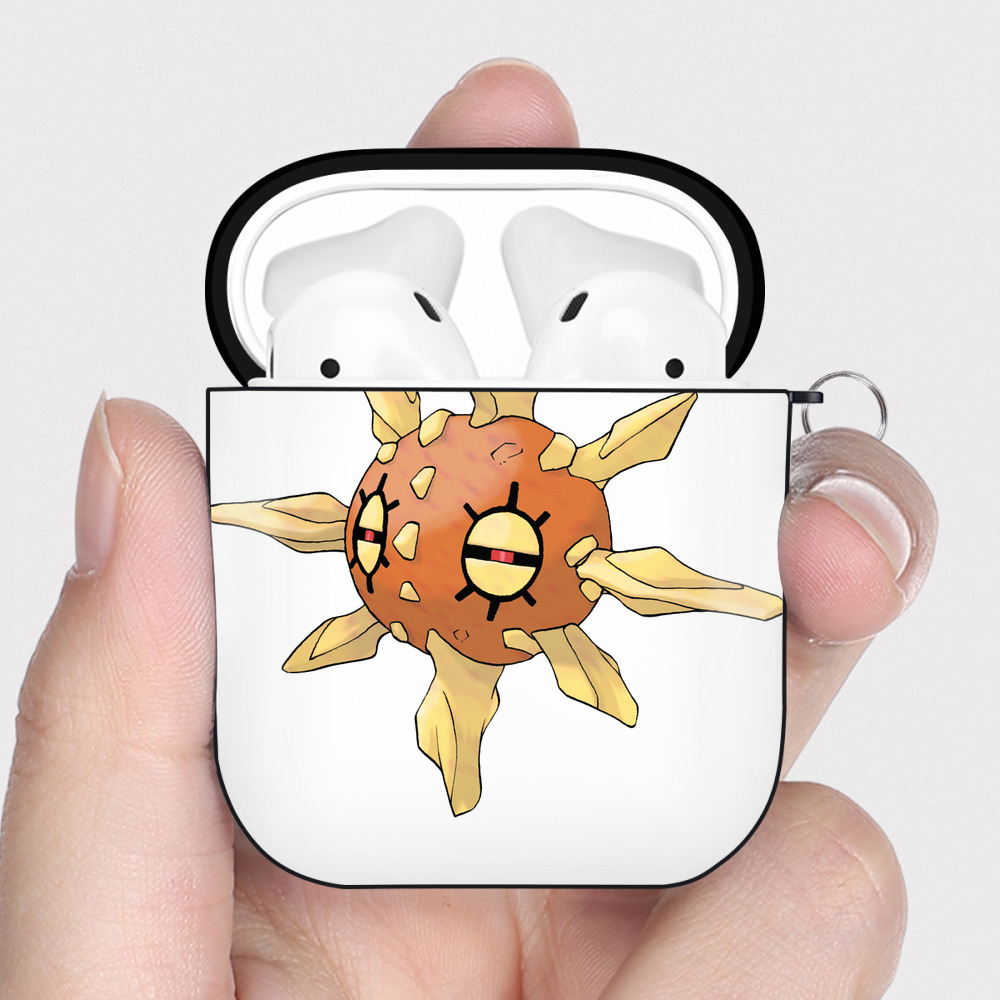 （画像用） ポケットモンスター Pokémon AirPods 第2世代保護ケース ハードシェル ブラック 耐衝撃・防指紋・カラビナ付き