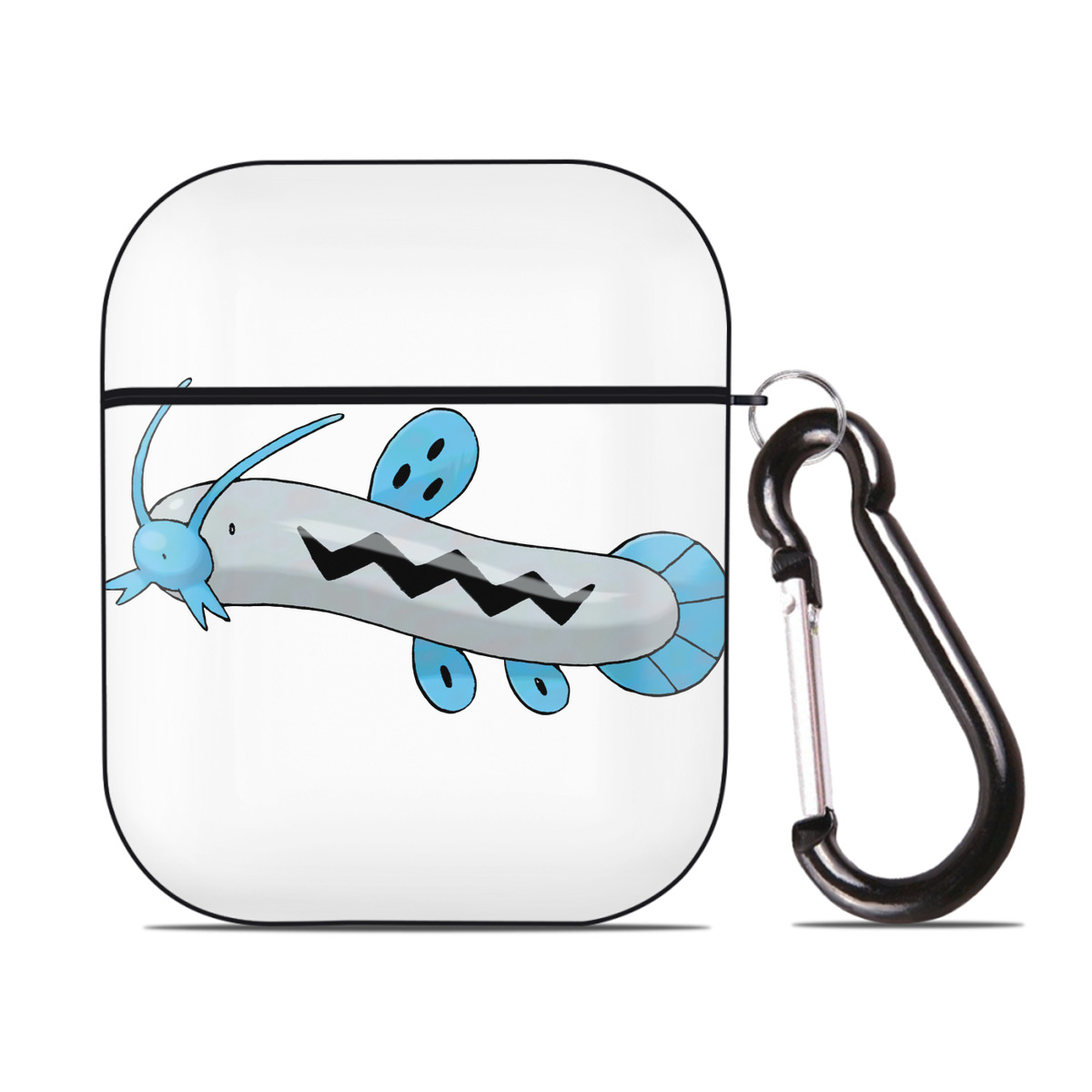 （画像用） ポケットモンスター Pokémon AirPods 第2世代保護ケース ハードシェル ブラック 耐衝撃・防指紋・カラビナ付き