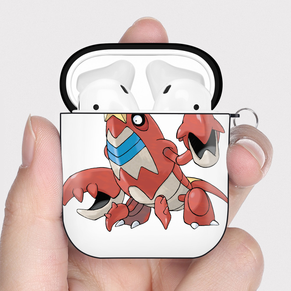 （画像用） ポケットモンスター Pokémon AirPods 第2世代保護ケース ハードシェル ブラック 耐衝撃・防指紋・カラビナ付き