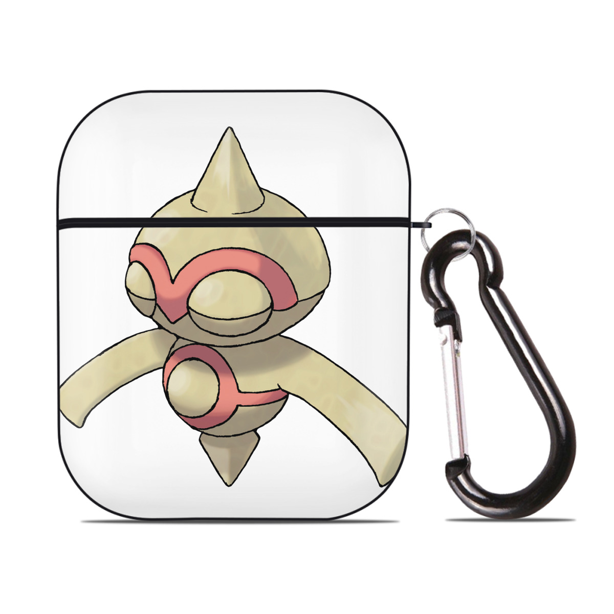 （画像用） ポケットモンスター Pokémon AirPods 第2世代保護ケース ハードシェル ブラック 耐衝撃・防指紋・カラビナ付き