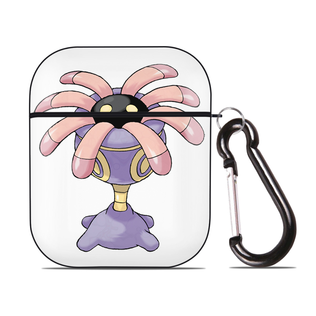 （画像用） ポケットモンスター Pokémon AirPods 第2世代保護ケース ハードシェル ブラック 耐衝撃・防指紋・カラビナ付き