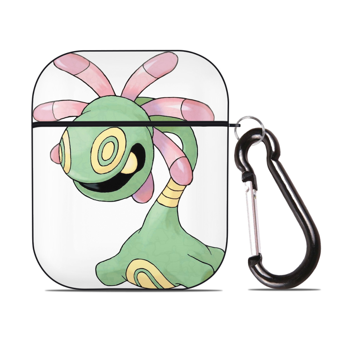 （画像用） ポケットモンスター Pokémon AirPods 第2世代保護ケース ハードシェル ブラック 耐衝撃・防指紋・カラビナ付き
