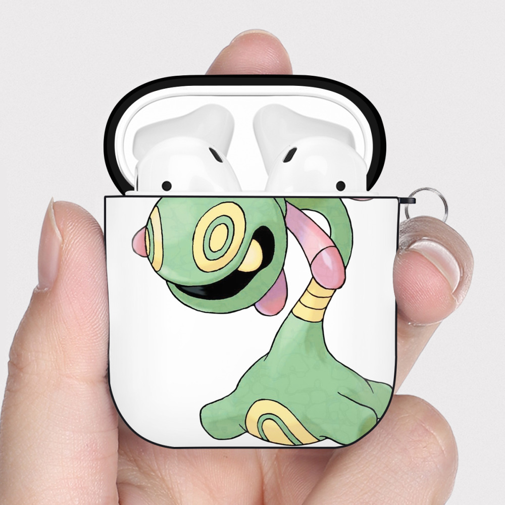 （画像用） ポケットモンスター Pokémon AirPods 第2世代保護ケース ハードシェル ブラック 耐衝撃・防指紋・カラビナ付き