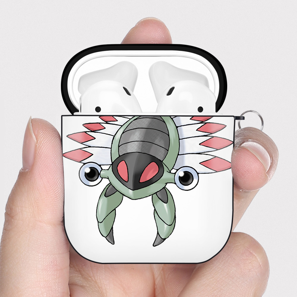 （画像用） ポケットモンスター Pokémon AirPods 第2世代保護ケース ハードシェル ブラック 耐衝撃・防指紋・カラビナ付き