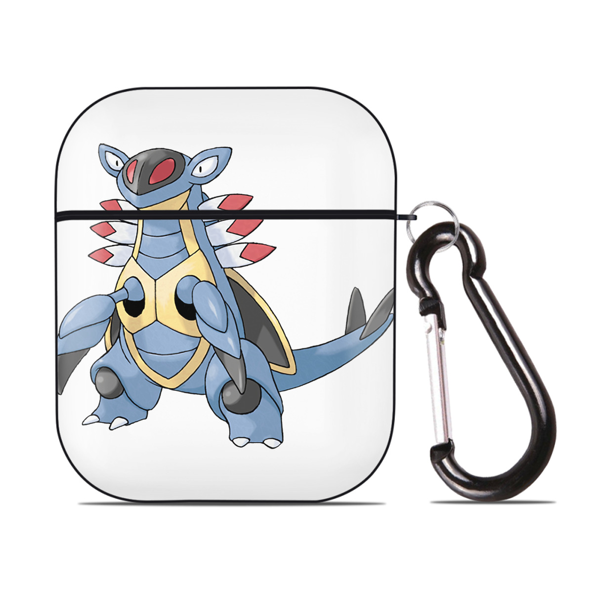 （画像用） ポケットモンスター Pokémon AirPods 第2世代保護ケース ハードシェル ブラック 耐衝撃・防指紋・カラビナ付き
