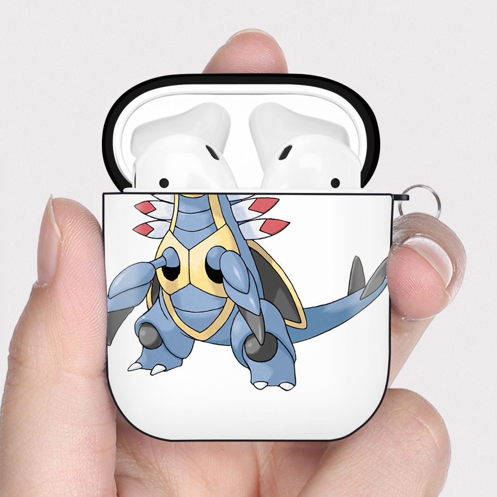 （画像用） ポケットモンスター Pokémon AirPods 第2世代保護ケース ハードシェル ブラック 耐衝撃・防指紋・カラビナ付き