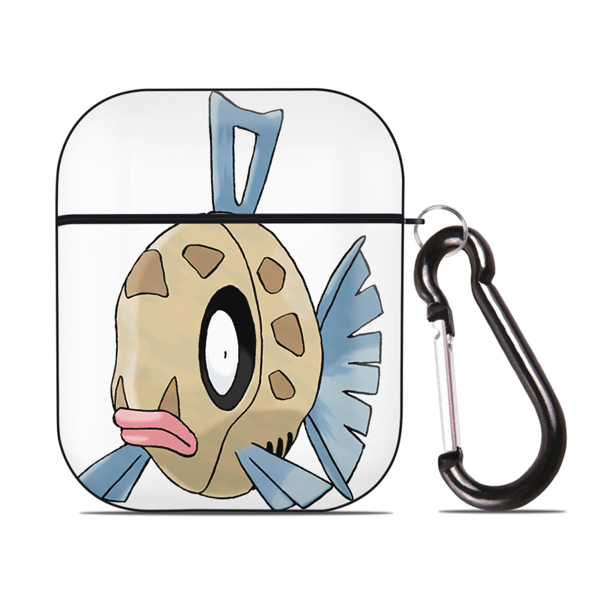 （画像用） ポケットモンスター Pokémon AirPods 第2世代保護ケース ハードシェル ブラック 耐衝撃・防指紋・カラビナ付き