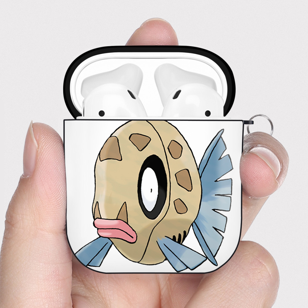 （画像用） ポケットモンスター Pokémon AirPods 第2世代保護ケース ハードシェル ブラック 耐衝撃・防指紋・カラビナ付き