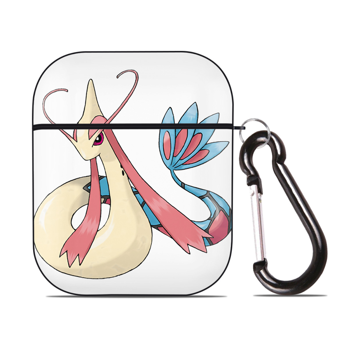 （画像用） ポケットモンスター Pokémon AirPods 第2世代保護ケース ハードシェル ブラック 耐衝撃・防指紋・カラビナ付き