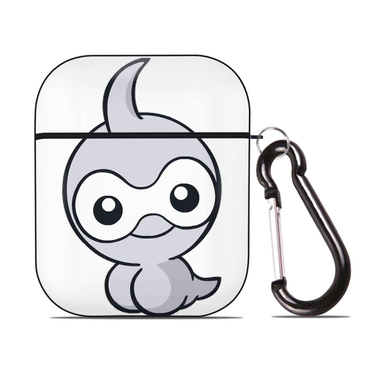 （画像用） ポケットモンスター Pokémon AirPods 第2世代保護ケース ハードシェル ブラック 耐衝撃・防指紋・カラビナ付き