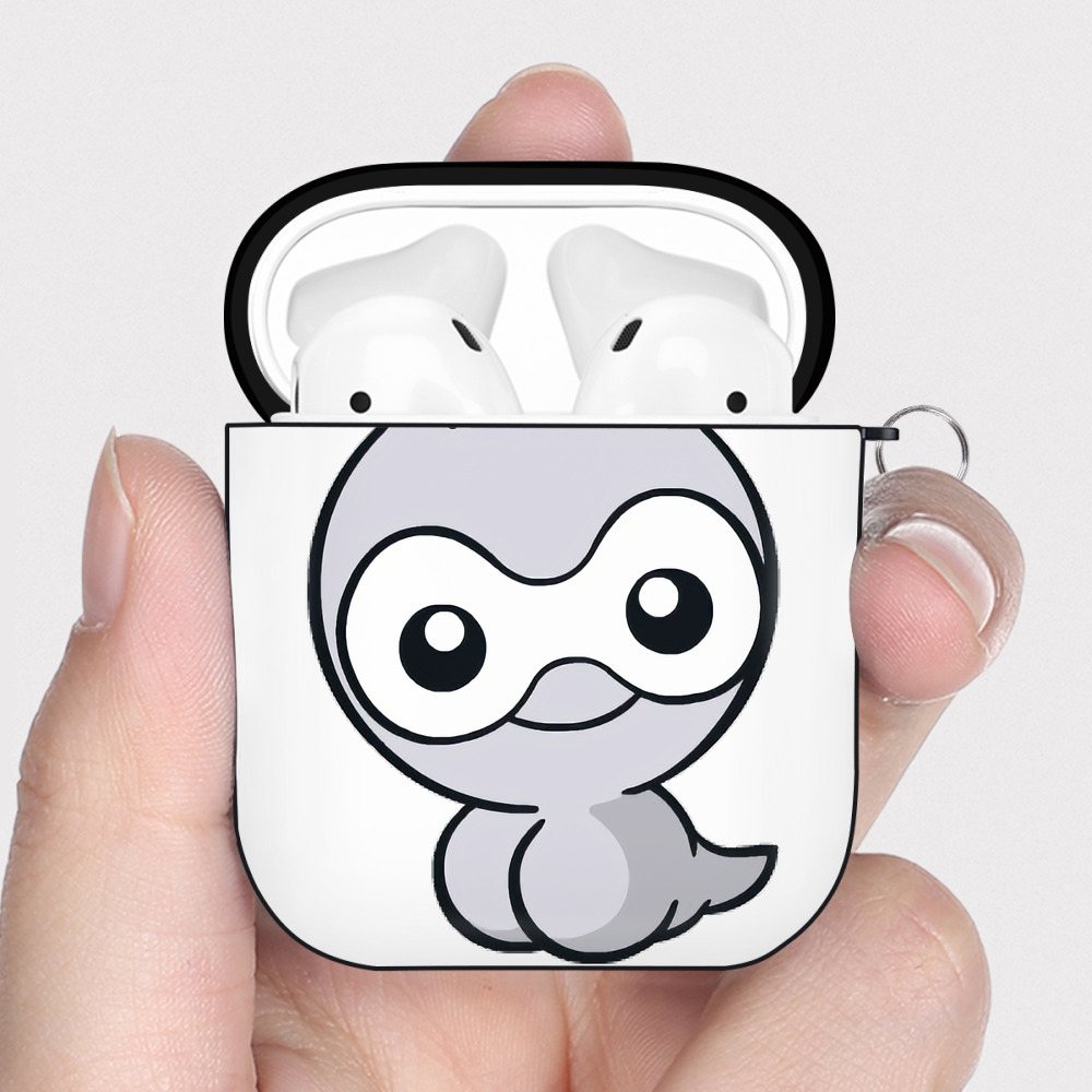 （画像用） ポケットモンスター Pokémon AirPods 第2世代保護ケース ハードシェル ブラック 耐衝撃・防指紋・カラビナ付き