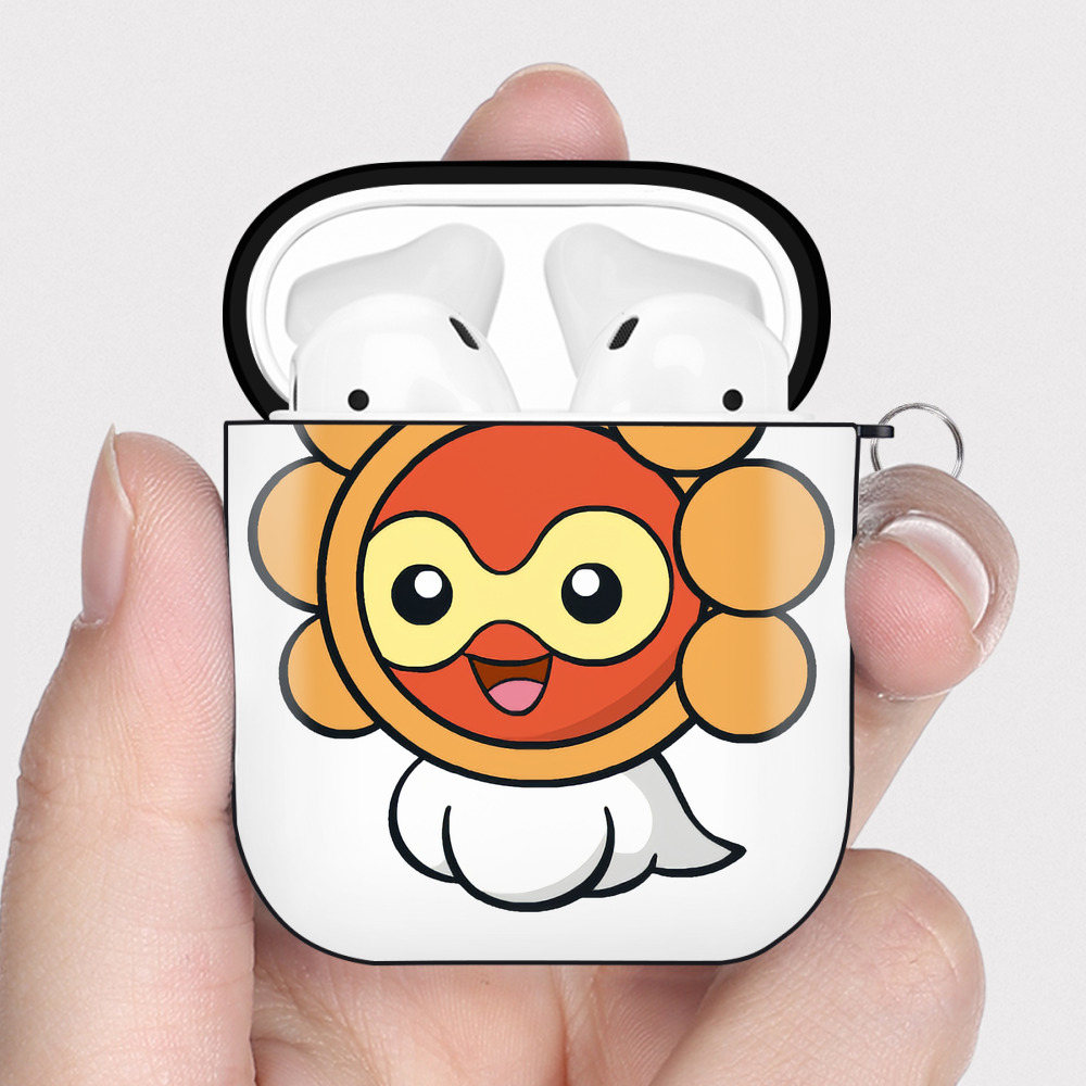 （画像用） ポケットモンスター Pokémon AirPods 第2世代保護ケース ハードシェル ブラック 耐衝撃・防指紋・カラビナ付き