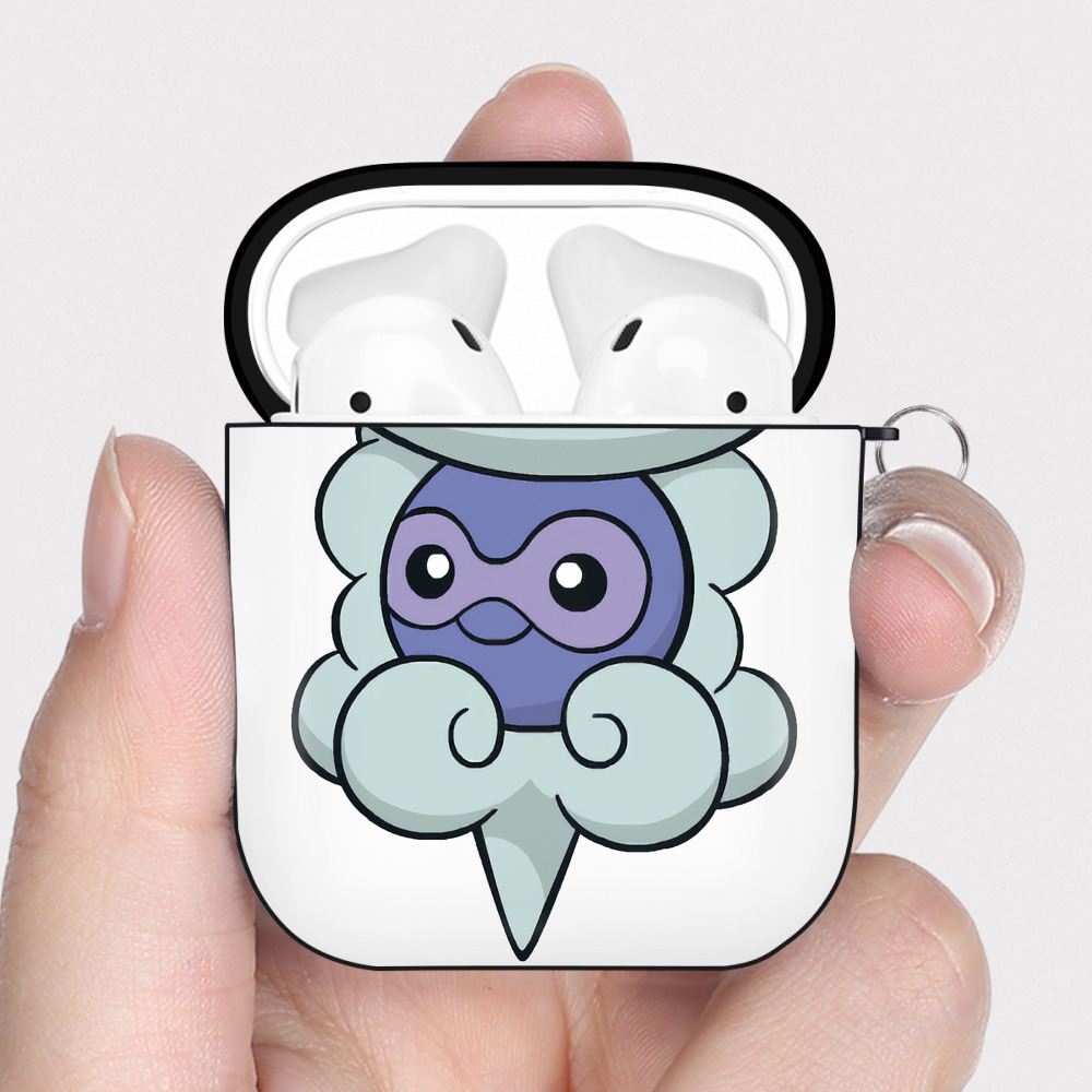 （画像用） ポケットモンスター Pokémon AirPods 第2世代保護ケース ハードシェル ブラック 耐衝撃・防指紋・カラビナ付き