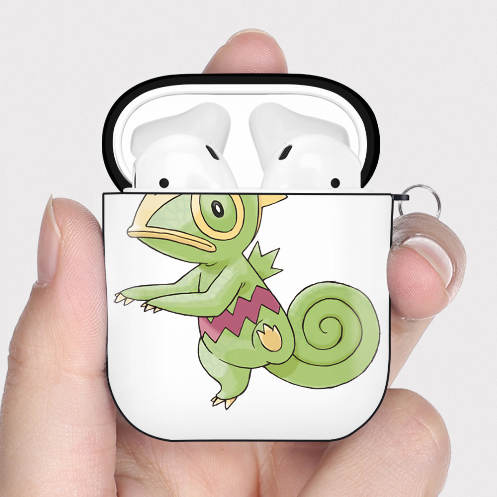 （画像用） ポケットモンスター Pokémon AirPods 第2世代保護ケース ハードシェル ブラック 耐衝撃・防指紋・カラビナ付き