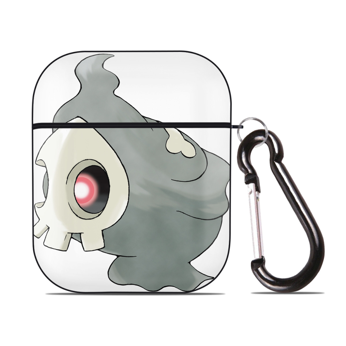 （画像用） ポケットモンスター Pokémon AirPods 第2世代保護ケース ハードシェル ブラック 耐衝撃・防指紋・カラビナ付き
