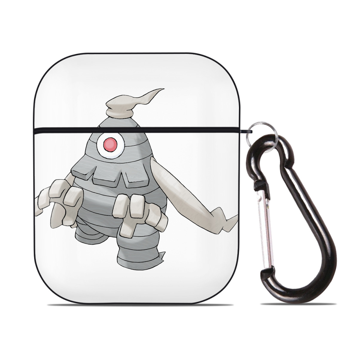 （画像用） ポケットモンスター Pokémon AirPods 第2世代保護ケース ハードシェル ブラック 耐衝撃・防指紋・カラビナ付き