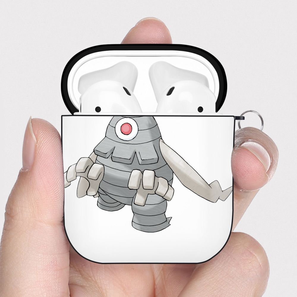 （画像用） ポケットモンスター Pokémon AirPods 第2世代保護ケース ハードシェル ブラック 耐衝撃・防指紋・カラビナ付き