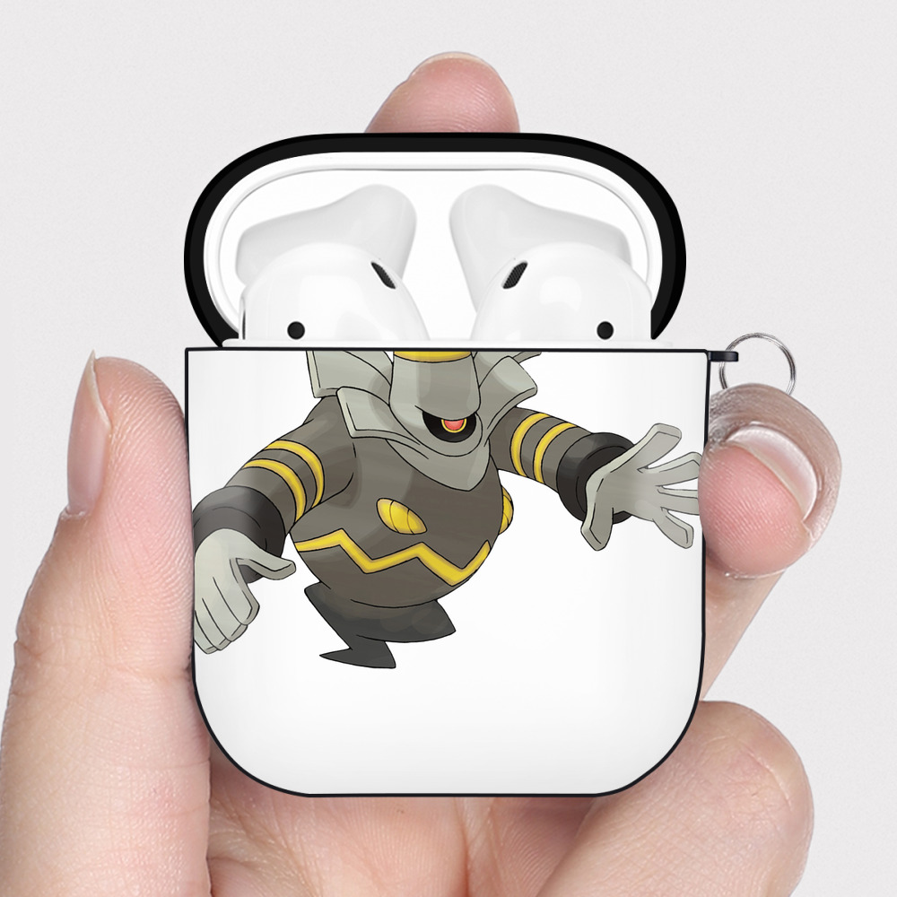 （画像用） ポケットモンスター Pokémon AirPods 第2世代保護ケース ハードシェル ブラック 耐衝撃・防指紋・カラビナ付き