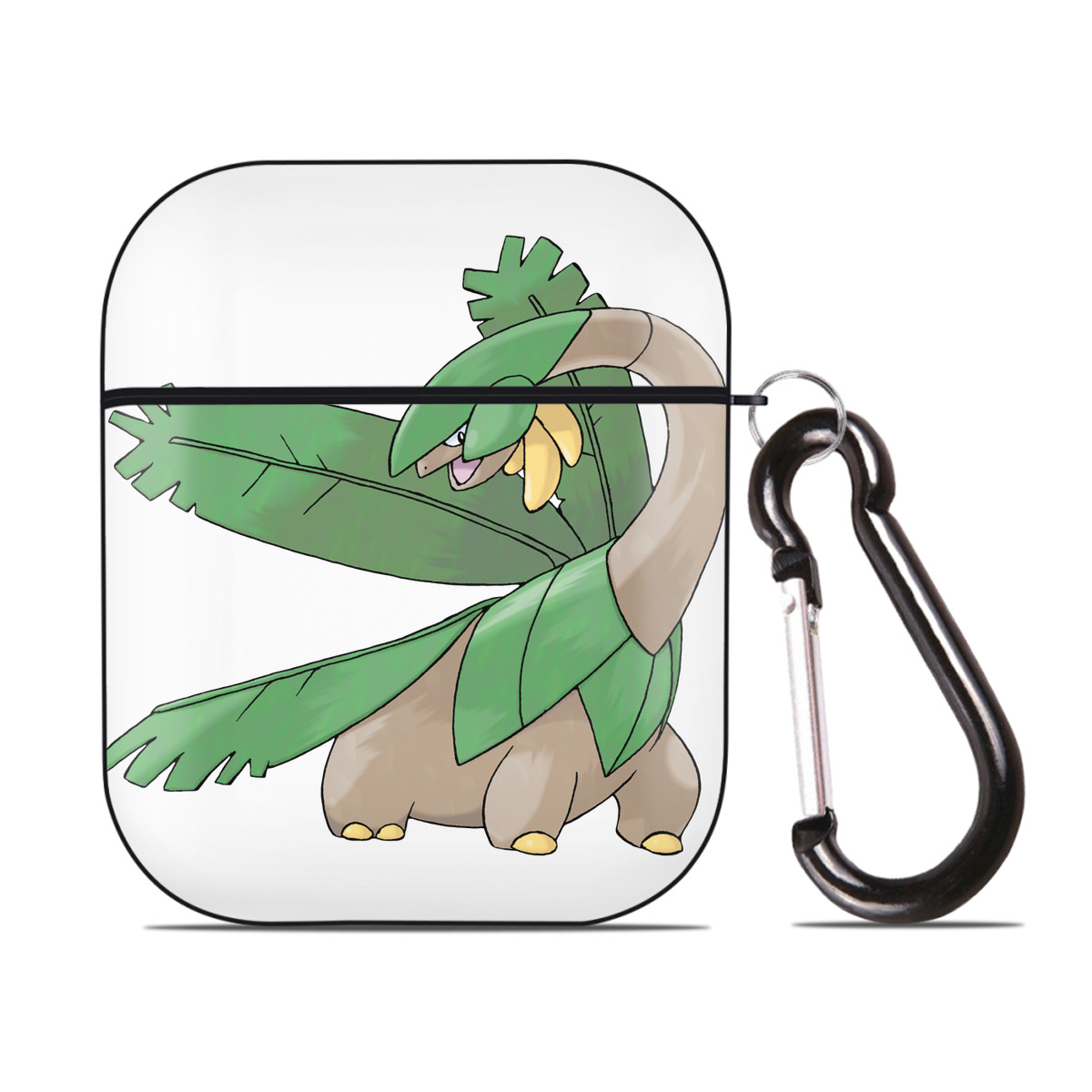 （画像用） ポケットモンスター Pokémon AirPods 第2世代保護ケース ハードシェル ブラック 耐衝撃・防指紋・カラビナ付き