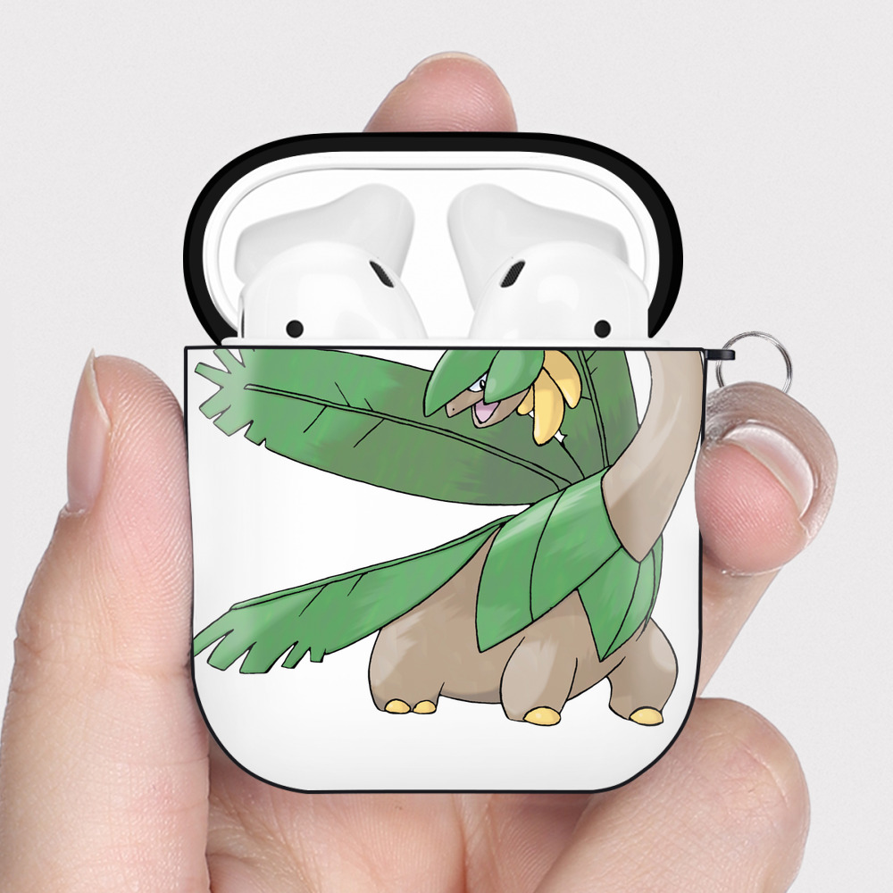 （画像用） ポケットモンスター Pokémon AirPods 第2世代保護ケース ハードシェル ブラック 耐衝撃・防指紋・カラビナ付き