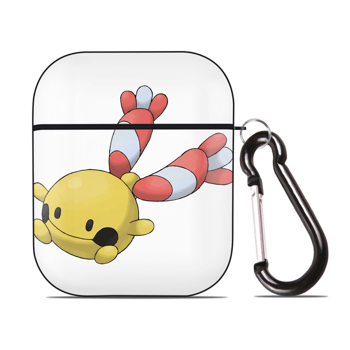 （画像用） ポケットモンスター Pokémon AirPods 第2世代保護ケース ハードシェル ブラック 耐衝撃・防指紋・カラビナ付き
