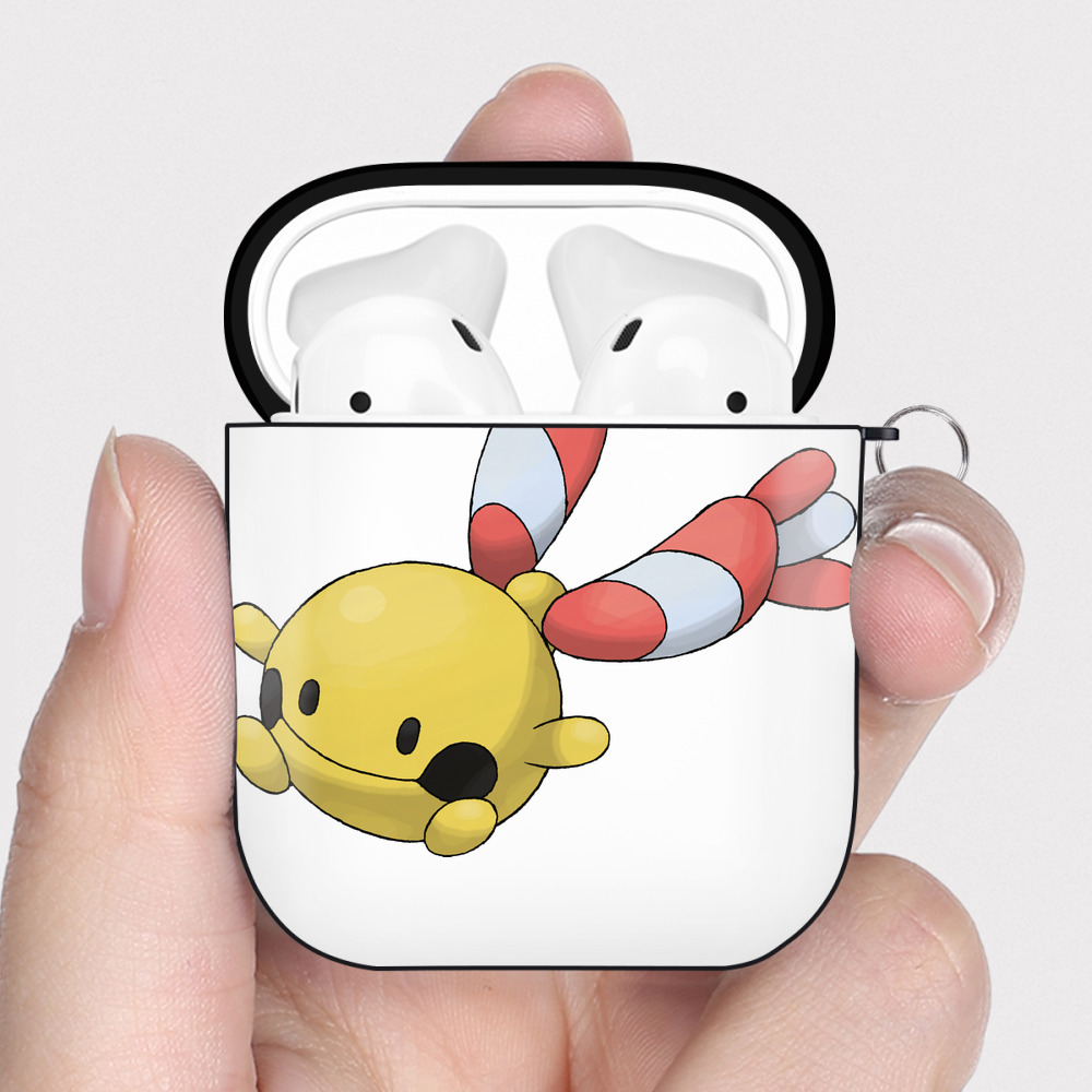 （画像用） ポケットモンスター Pokémon AirPods 第2世代保護ケース ハードシェル ブラック 耐衝撃・防指紋・カラビナ付き
