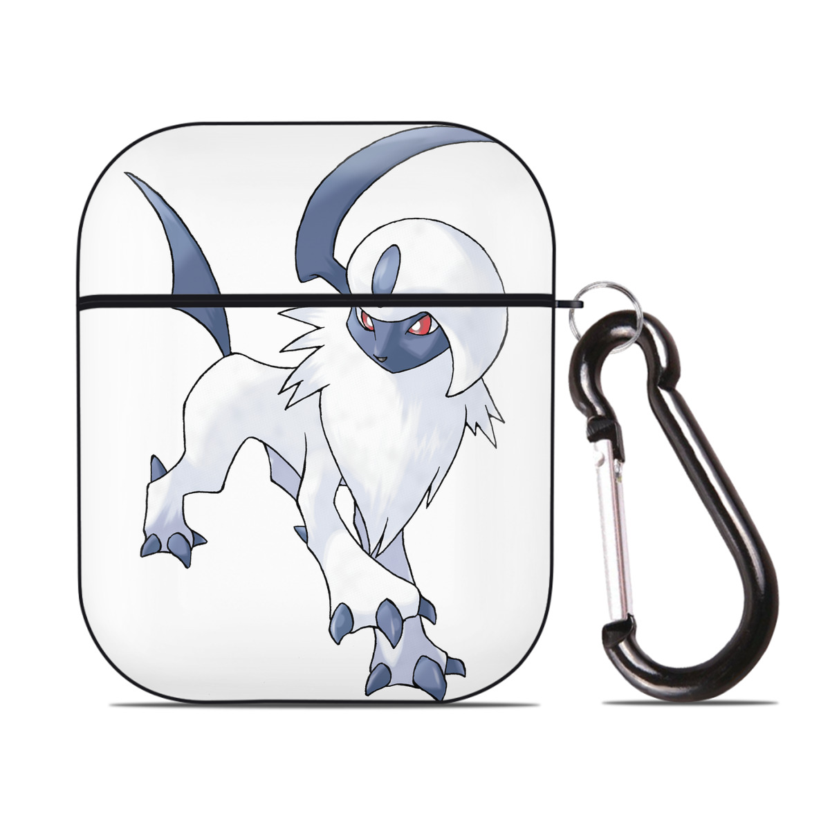 （画像用） ポケットモンスター Pokémon AirPods 第2世代保護ケース ハードシェル ブラック 耐衝撃・防指紋・カラビナ付き