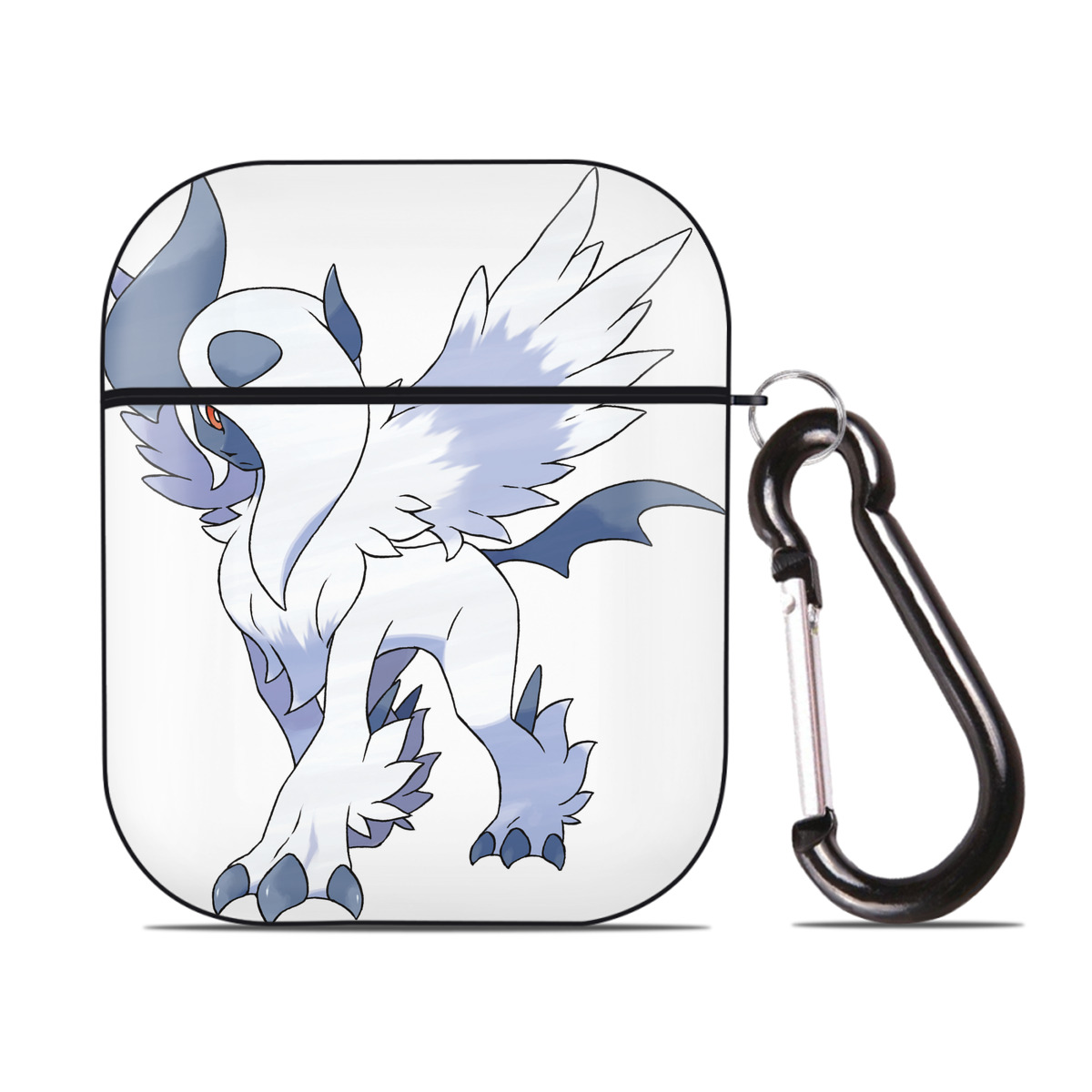 （画像用） ポケットモンスター Pokémon AirPods 第2世代保護ケース ハードシェル ブラック 耐衝撃・防指紋・カラビナ付き