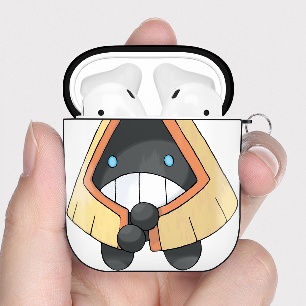 （画像用） ポケットモンスター Pokémon AirPods 第2世代保護ケース ハードシェル ブラック 耐衝撃・防指紋・カラビナ付き