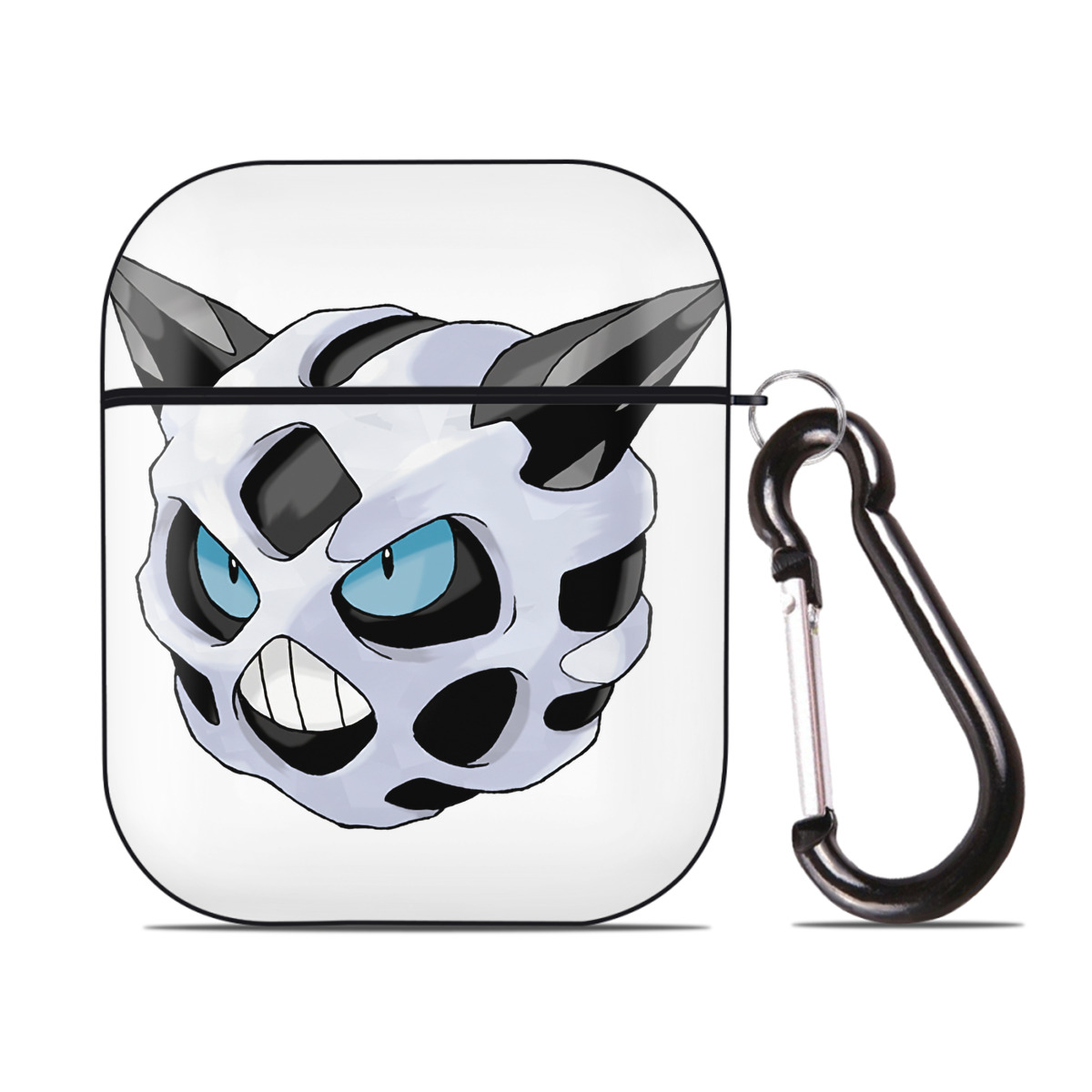 （画像用） ポケットモンスター Pokémon AirPods 第2世代保護ケース ハードシェル ブラック 耐衝撃・防指紋・カラビナ付き