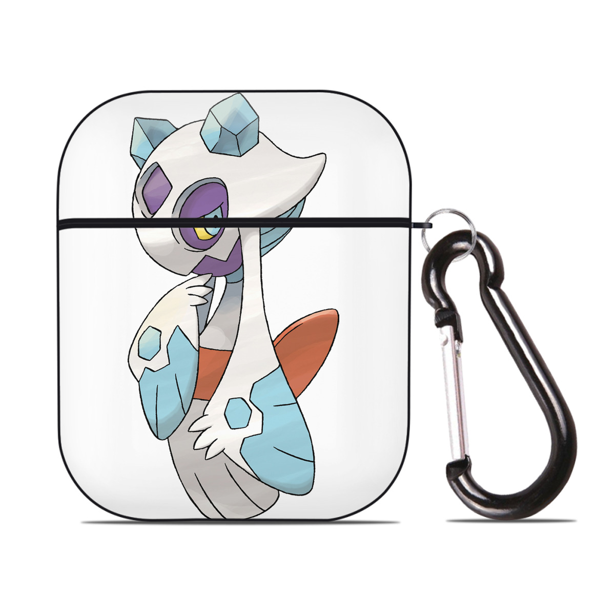（画像用） ポケットモンスター Pokémon AirPods 第2世代保護ケース ハードシェル ブラック 耐衝撃・防指紋・カラビナ付き