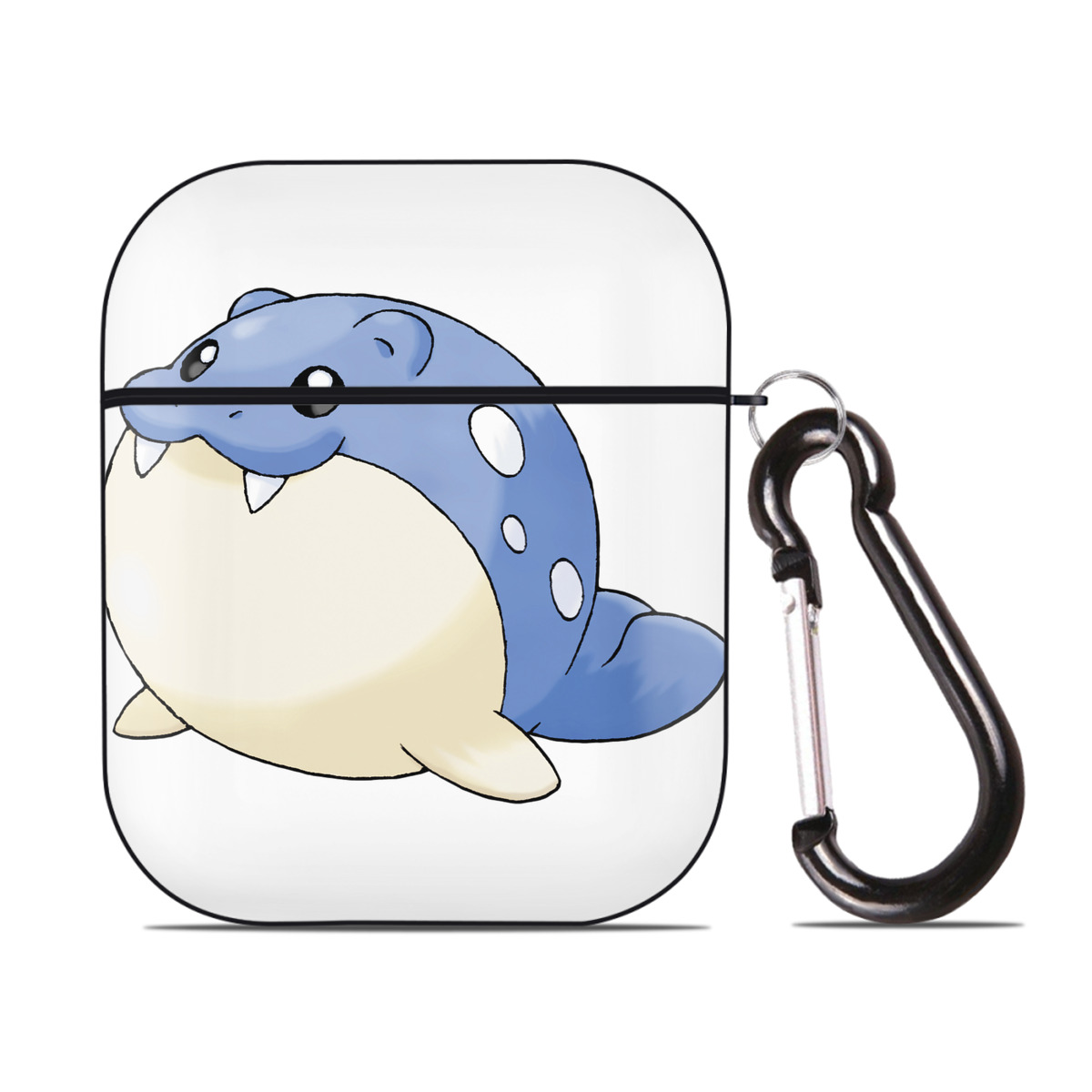 （画像用） ポケットモンスター Pokémon AirPods 第2世代保護ケース ハードシェル ブラック 耐衝撃・防指紋・カラビナ付き