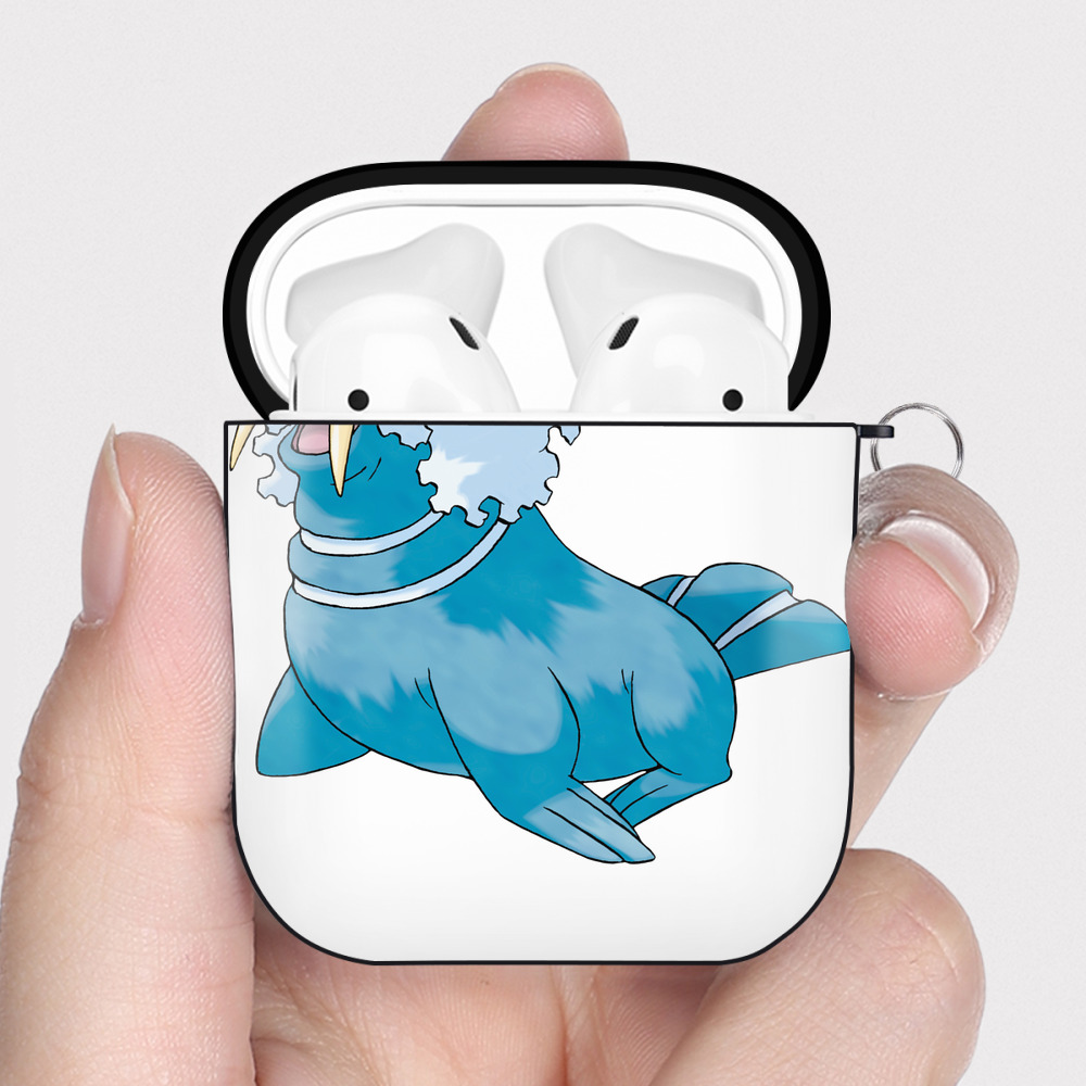 （画像用） ポケットモンスター Pokémon AirPods 第2世代保護ケース ハードシェル ブラック 耐衝撃・防指紋・カラビナ付き