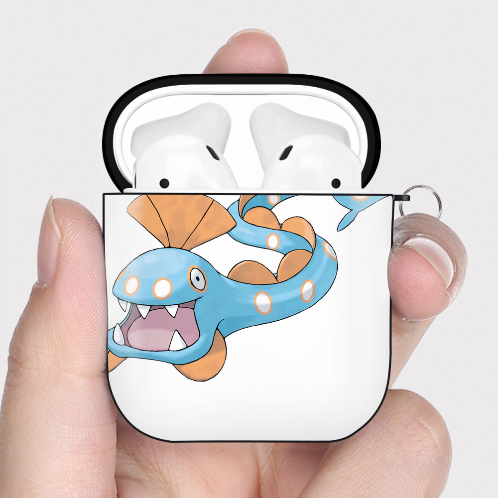 （画像用） ポケットモンスター Pokémon AirPods 第2世代保護ケース ハードシェル ブラック 耐衝撃・防指紋・カラビナ付き