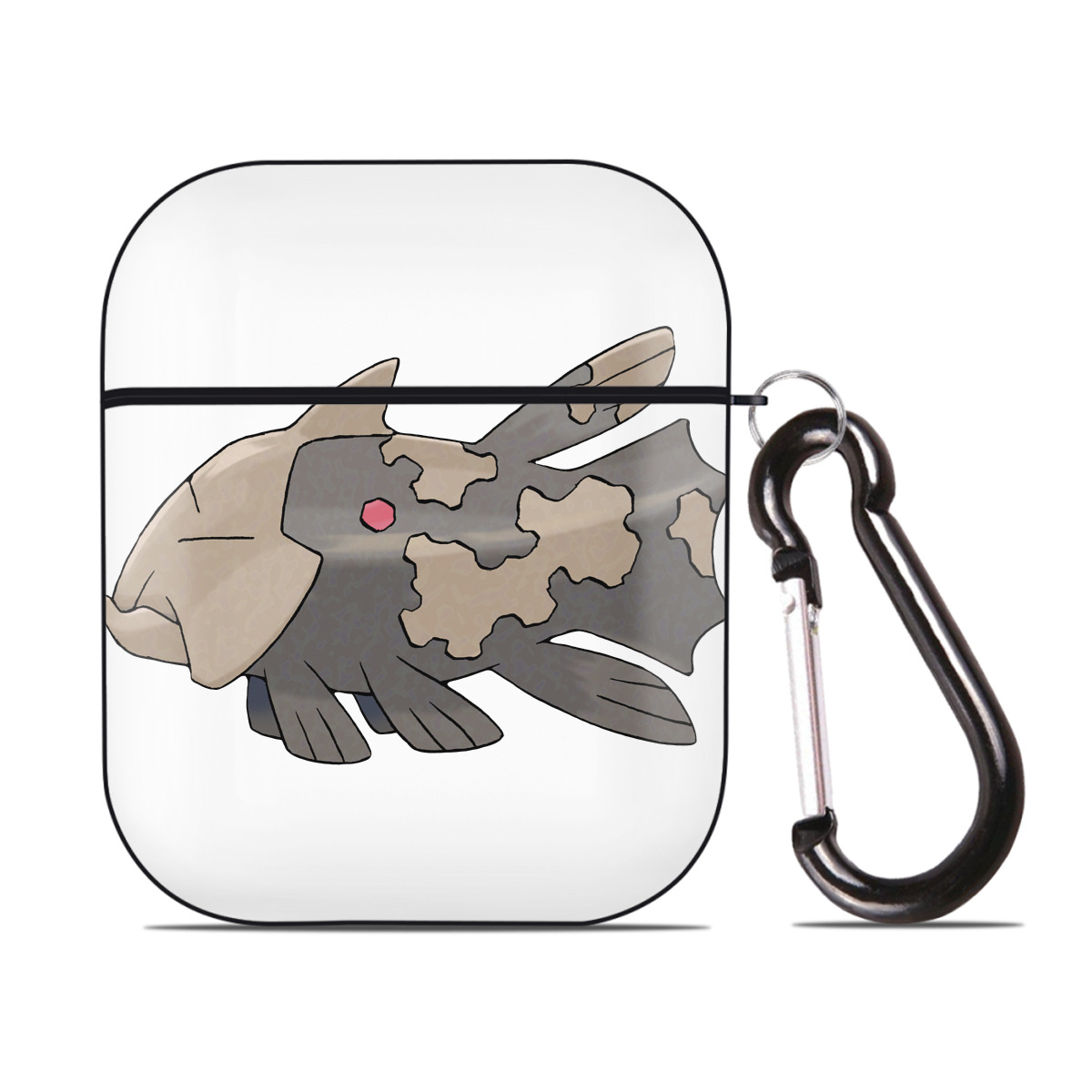（画像用） ポケットモンスター Pokémon AirPods 第2世代保護ケース ハードシェル ブラック 耐衝撃・防指紋・カラビナ付き